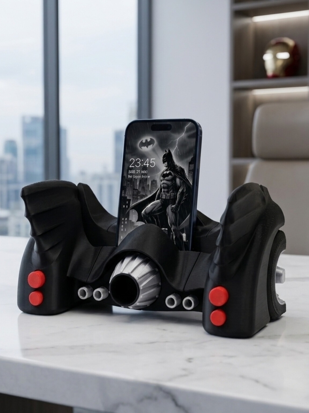 Black Batmobile Phone Stand iPhone Accessories Desk Decor